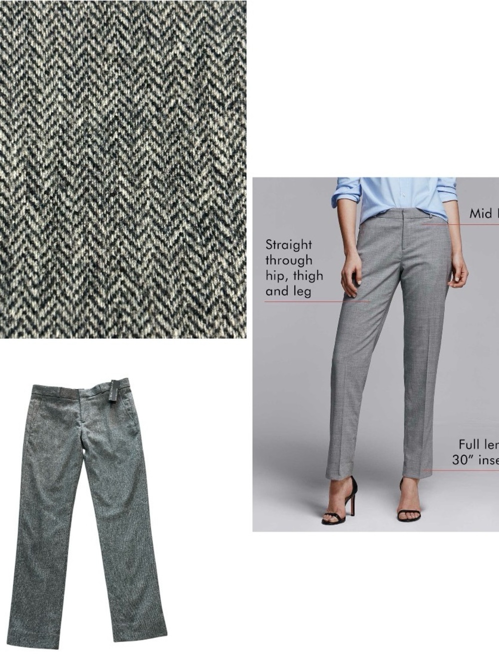 Banana Republic NWT Wool herringbone Ryan pants